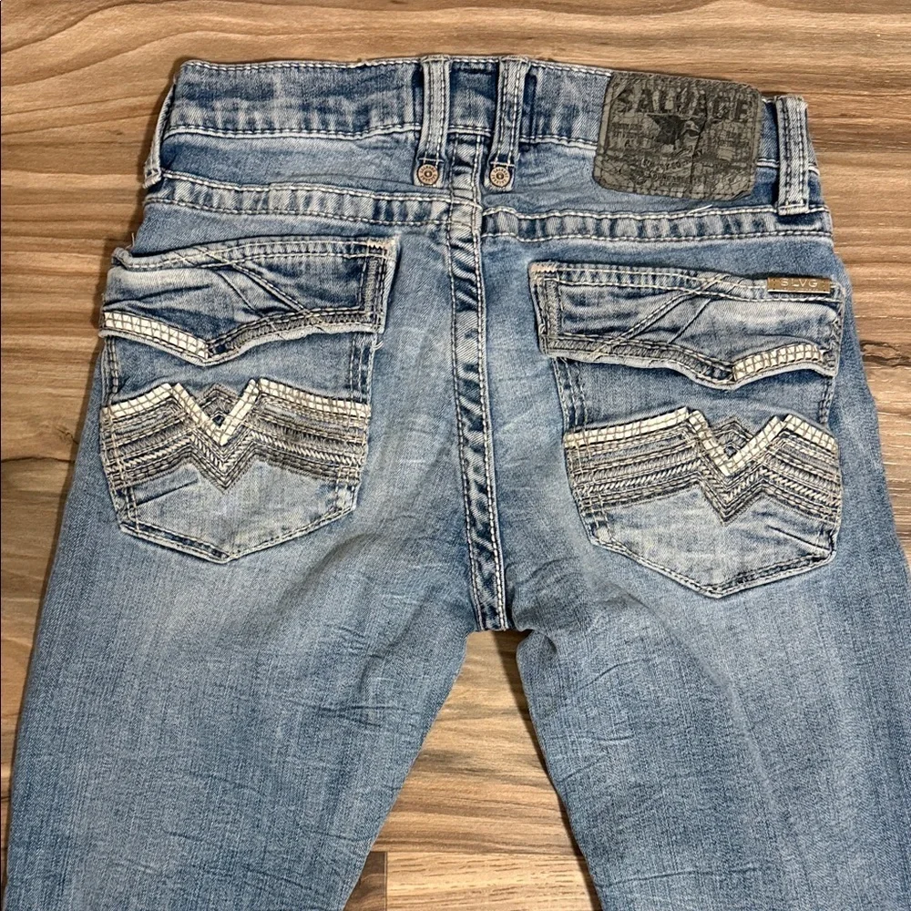 Salvage Supply Company Jeans Mens 28x30 Blue Havoc Straight Slim Fit Denim